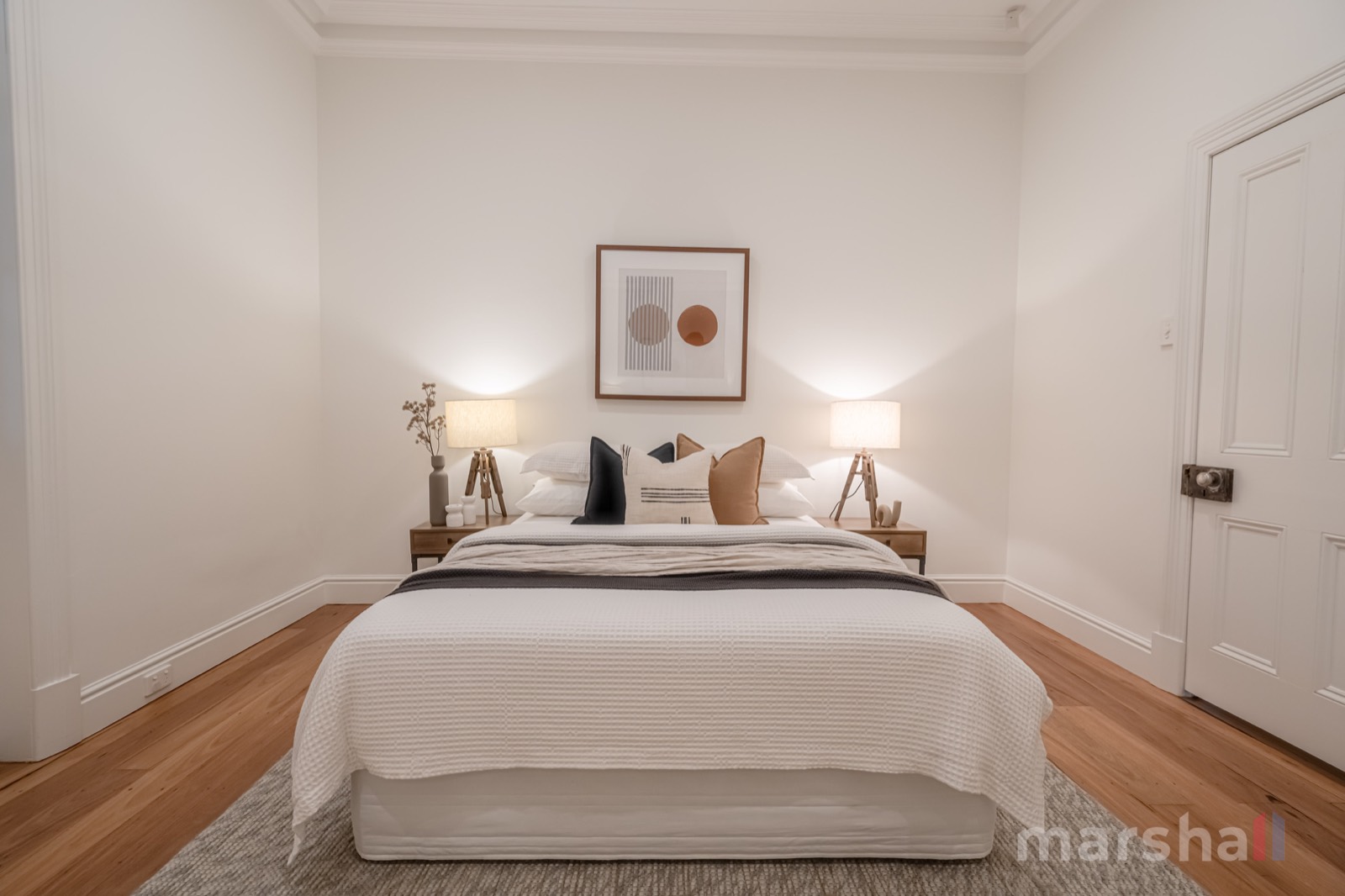 Styled bedroom in a Parkside property